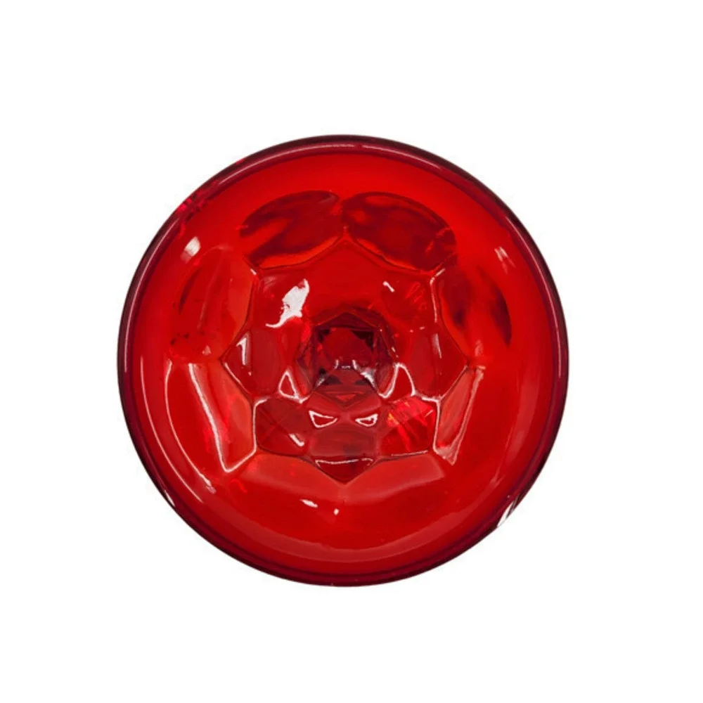 Viking Ruby Red Georgian‎ Pressed Vintage Glass Goblet